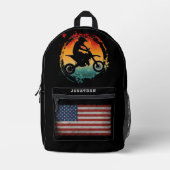 AANGEPASTE PERSONALISEREN MOTOCROSS SPORT  BEDRUKTE RUGZAK (Voorkant)