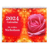 AANGEPASTE PERSONALISEREN RODE ROZEN KALENDER (Hoes)