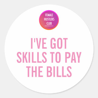 AANGEPASTE-PERSONALISEREN-VAARDIGHEDEN OM DE REKEN RONDE STICKER