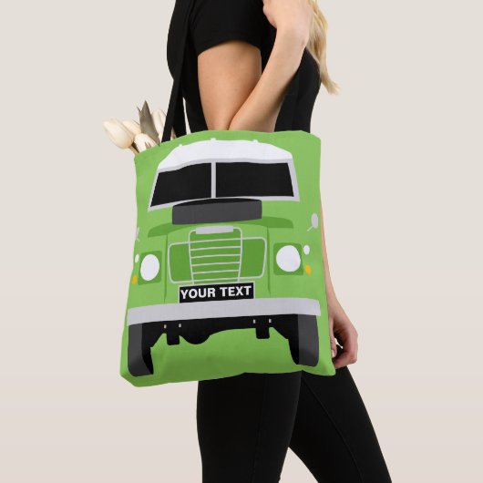 AANGEPASTE PERSONALIZE GROENE LAND ROVER REEKS 3 TOTE BAG (Dichtbij)