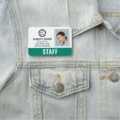 Aangepaste Personeel ID Logo Foto Logo Groen Magne Naamplaatje (In situ)