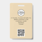 Aangepaste personeel QR-code evenement Gouden Badg Badge (Achterkant)