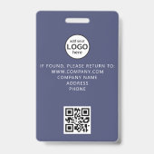 Aangepaste personeel QR-code evenement paarse badg Badge (Achterkant)