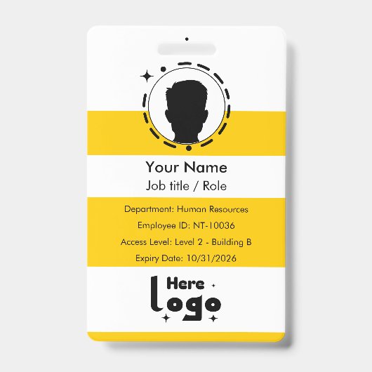 Aangepaste personeels-ID Badge (Voorzijde)