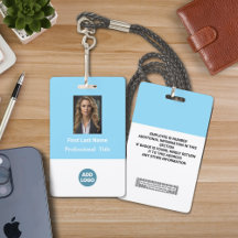 Aangepaste Personeels-ID-badge - Naam, Foto, Logo,