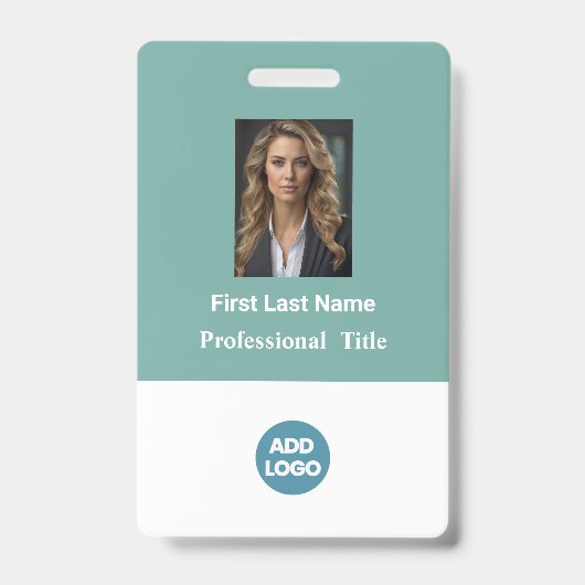Aangepaste Personeels-ID-badge - Naam, Foto, Logo, Badge (Voorzijde)