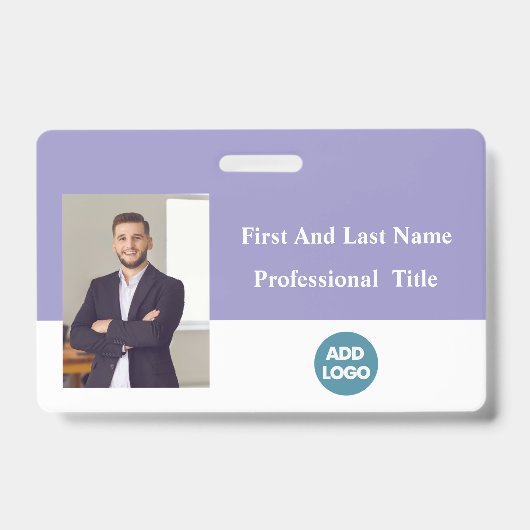 Aangepaste Personeels-ID-badge - Naam, Foto, Stree Badge (Voorzijde)