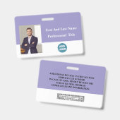 Aangepaste Personeels-ID-badge - Naam, Foto, Stree Badge (Voor- en achterkant)