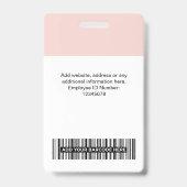 Aangepaste personeels QR-code barcode logo naam ba Badge (Achterkant)