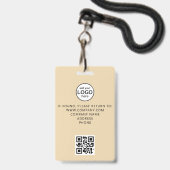 Aangepaste personeels QR-code evenement gouden bad Badge (Achterkant met lanyard)