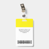 Aangepaste personeels QR-code, streepjescode, logo Badge (Achterkant met clip)