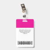 Aangepaste personeels QR-code, streepjescode, logo Badge (Achterkant met clip)