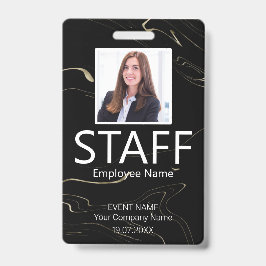 Aangepaste personeelsbarcode evenement Marbling Ba Badge