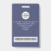 Aangepaste personeelsbarcode-evenement paarse badg badge (Achterkant)
