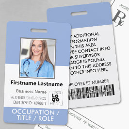 Aangepaste personeelsfoto barcode logo Serenity Bl Badge