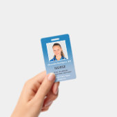 Aangepaste personeelsfoto Blauwe Gradiënt Medische Badge (Handheld)