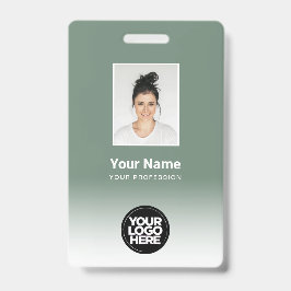 Aangepaste personeelsfoto Gradiënt saliegroen Badge