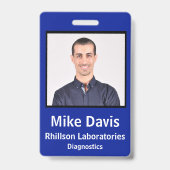 Aangepaste Personeelsfoto ID Badge (Voorzijde)
