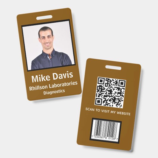 Aangepaste Personeelsfoto ID Badge (Voor- en achterkant)