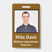 Aangepaste Personeelsfoto ID Badge (Voorzijde)