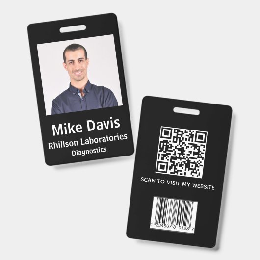 Aangepaste Personeelsfoto ID Badge (Voor- en achterkant)