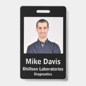 Aangepaste Personeelsfoto ID Badge (Voorzijde)