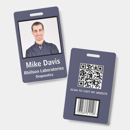 Aangepaste Personeelsfoto ID Badge (Voor- en achterkant)
