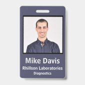 Aangepaste Personeelsfoto ID Badge (Voorzijde)