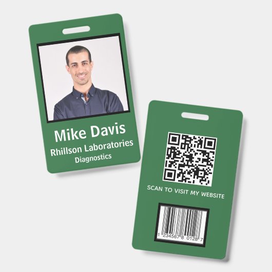 Aangepaste Personeelsfoto ID Badge (Voor- en achterkant)