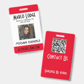 Aangepaste Personeelsfoto ID-badge Badge (Voor- en achterkant)