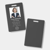 Aangepaste personeelsfoto ID-badge met bedrijfslog Badge (Voor- en achterkant)