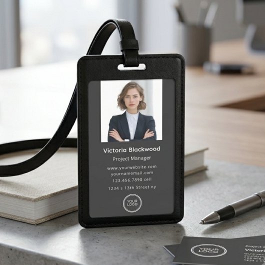 Aangepaste personeelsfoto ID-badge met bedrijfslog Badge