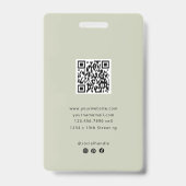 Aangepaste personeelsfoto ID-badge met QR-code  Badge (Achterkant)