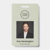 Aangepaste personeelsfoto ID-badge met QR-code  Badge (Voorzijde)