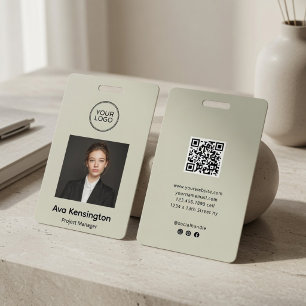 Aangepaste personeelsfoto ID-badge met QR-code  Badge