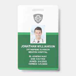 Aangepaste Personeelsfoto ID, Barcode & Logo Bedri Badge