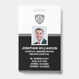 Aangepaste Personeelsfoto ID, Barcode & Logo Bedri Badge