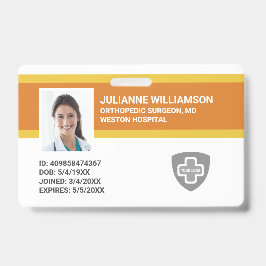 Aangepaste Personeelsfoto ID, Barcode & Logo Bedri Badge