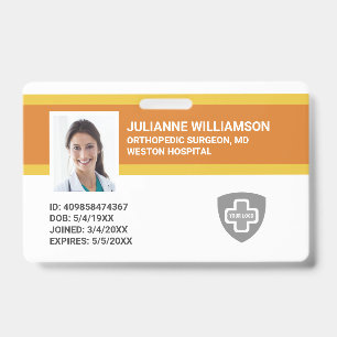 Aangepaste Personeelsfoto ID, Barcode & Logo Bedri Badge