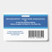 Aangepaste Personeelsfoto ID, Barcode & Logo Bedri Badge (Achterkant)