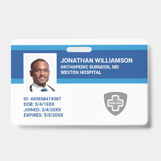 Aangepaste Personeelsfoto ID, Barcode & Logo Bedri Badge