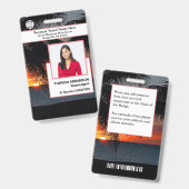 Aangepaste Personeelsfoto ID-kaart Bar Code Badge (Voor- en achterkant)