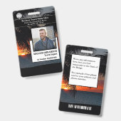 Aangepaste Personeelsfoto ID-kaart Bar Code  Badge (Voor- en achterkant)
