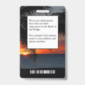 Aangepaste Personeelsfoto ID-kaart Bar Code  Badge (Achterkant)