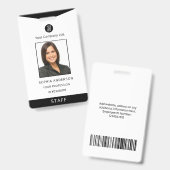 Aangepaste personeelsfoto met bedrijfslogo ID-kaar Badge (Voor- en achterkant)