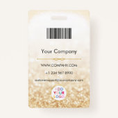 Aangepaste Personeelsfoto Naam Badge met Logo (Achterkant)