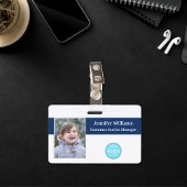 Aangepaste personeelsfoto naam logo barcode ID Badge