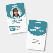 Aangepaste personeelsfoto naam logo ID Badge (Voor- en achterkant)