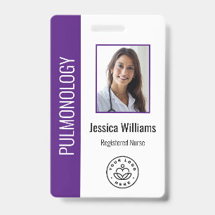 Aangepaste personeelsfoto paarse witte medische ID Badge