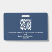 Aangepaste Personeelsfoto, QR-code, Logo, Naambadg Badge (Achterkant)
